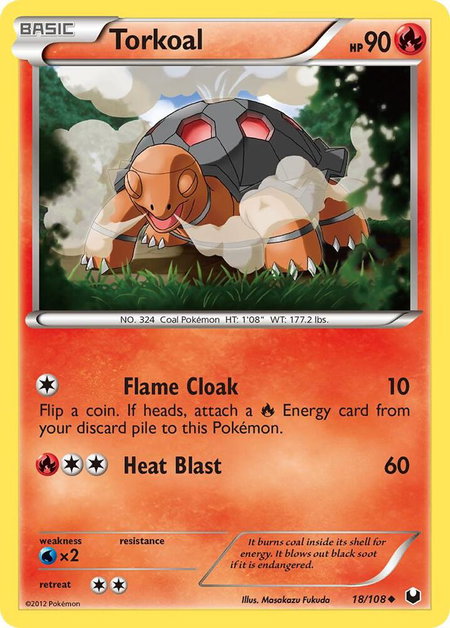 Torkoal - Dark Explorers Pokémon trading card