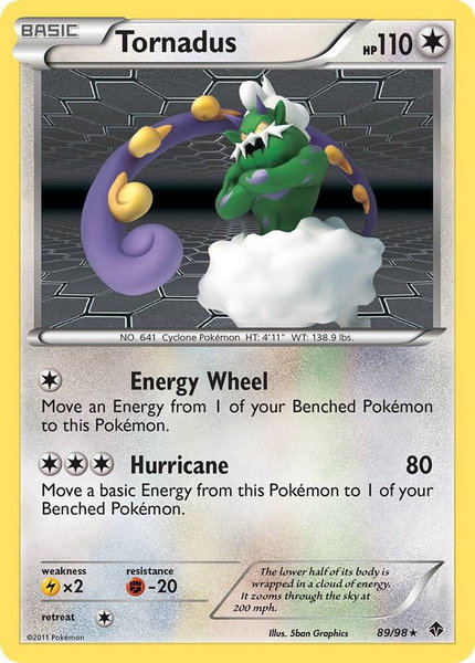 Tornadus trading card from Emerging Powers Tornadus - Emerging Powers Pokémon trading card