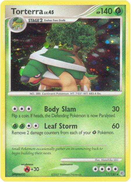 Torterra - Diamond and Pearl Pokémon trading card