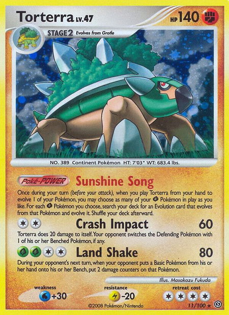 Torterra - Stormfront Pokémon trading card