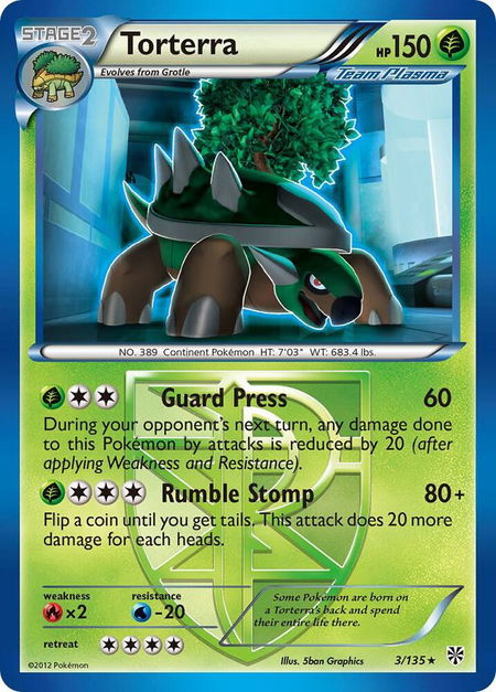 Torterra (Team Plasma) - Plasma Storm Pokémon trading card