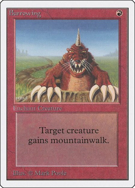 Burrowing - Unlimited Edition Magic: The Gathering trading card