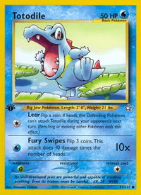 Totodile (81) - Neo Genesis (N1) #081/111 - Common Pokémon Trading Card