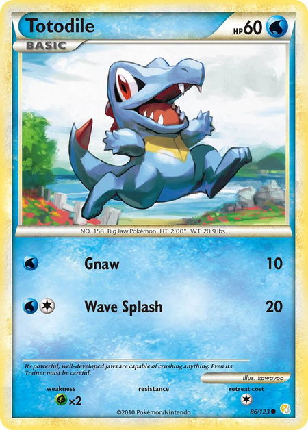 Totodile - HeartGold SoulSilver Pokémon trading card