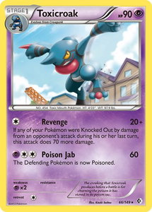 Toxicroak - Boundaries Crossed (BCR) #66/149 - Rare Pokémon Trading Card