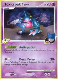 Toxicroak G - Platinum (PL) #40/127 - Rare Pokémon Trading Card