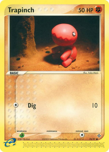 Trapinch - 78/97 trading card from Dragon Trapinch - 78/97 - Dragon Pokémon trading card