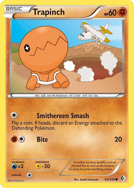 Trapinch trading card from Boundaries Crossed Trapinch - Boundaries Crossed Pokémon trading card