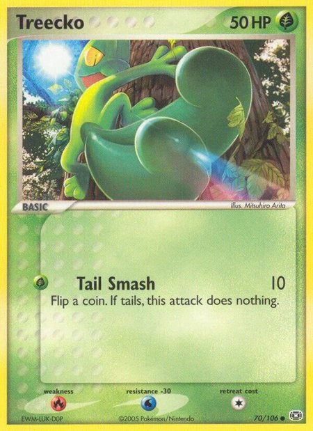 Treecko - Emerald Pokémon trading card