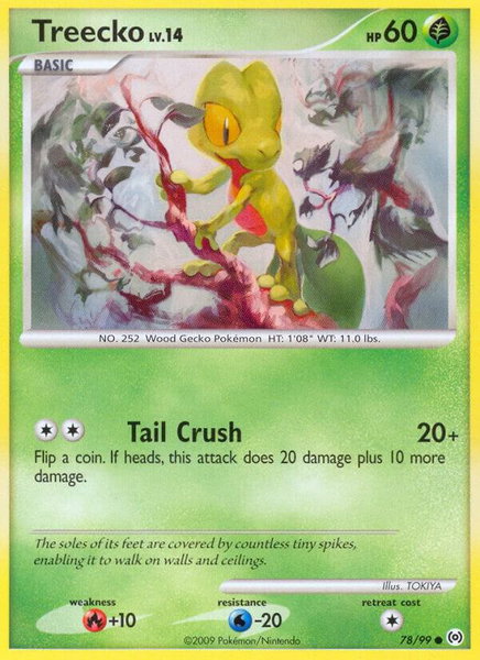 Treecko (78) trading card from Arceus Treecko (78) - Arceus Pokémon trading card