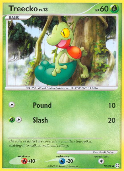 Treecko (79) trading card from Arceus Treecko (79) - Arceus Pokémon trading card