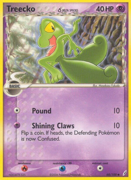 Treecko (Delta Species) - Crystal Guardians Pokémon trading card