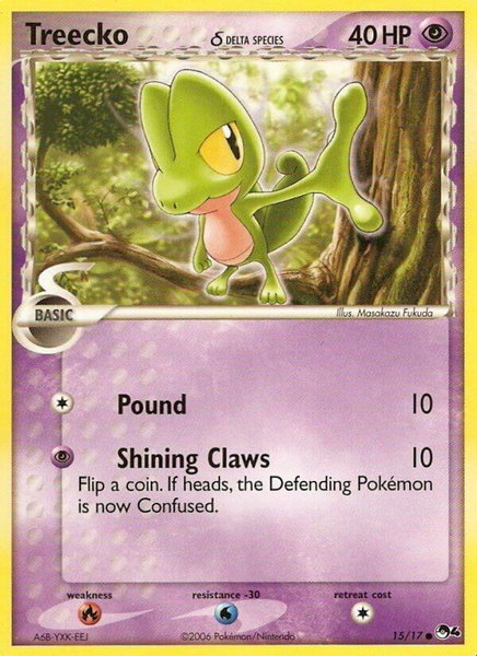 Treecko (Delta Species) trading card from POP Series 4 Treecko (Delta Species) - POP Series 4 Pokémon trading card