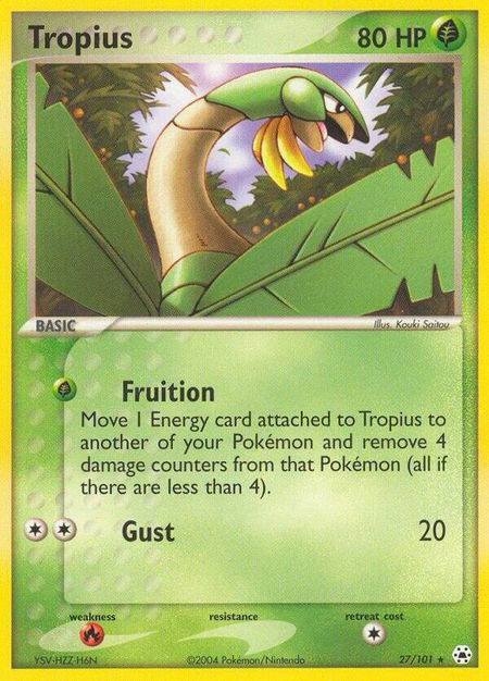 Tropius - Hidden Legends Pokémon trading card
