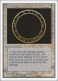 Circle of Protection: Black - Unlimited Edition (2ED) #10 - Common Magic: The Gathering Trading Card