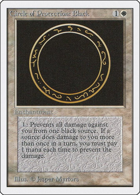 Circle of Protection: Black - Unlimited Edition Magic: The Gathering trading card