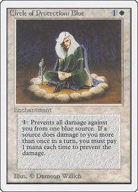 Circle of Protection: Blue - Unlimited Edition (2ED) #11 - Common Magic: The Gathering Trading Card