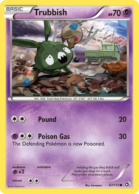 Trubbish trading card from Legendary Treasures Trubbish - Legendary Treasures Pokémon trading card