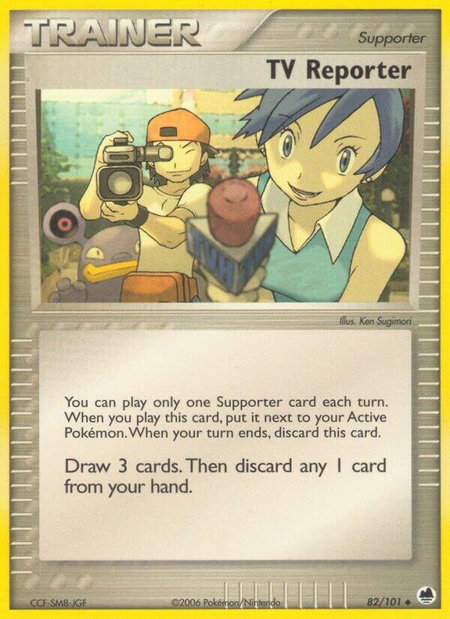 TV Reporter - Dragon Frontiers Pokémon trading card