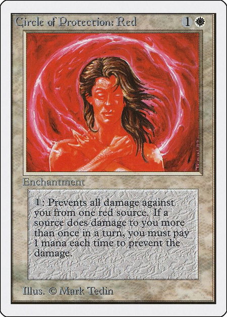 Circle of Protection: Red - Unlimited Edition Magic: The Gathering trading card