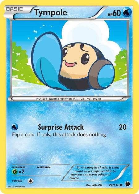 Tympole - Plasma Freeze Pokémon trading card