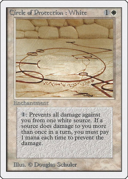 Circle of Protection: White - Unlimited Edition Magic: The Gathering trading card