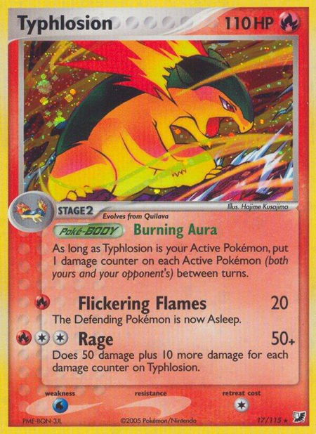 Typhlosion - Unseen Forces Pokémon trading card