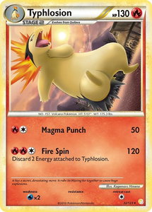Typhlosion - HeartGold SoulSilver (HS) #32/123 - Rare Pokémon Trading Card
