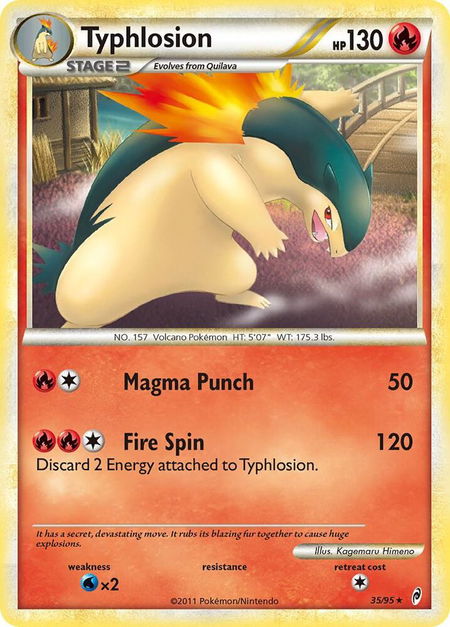 Typhlosion - Call of Legends Pokémon trading card
