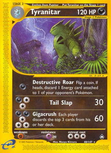Tyranitar - Aquapolis (AQ) #040/147 - Rare Pokémon Trading Card