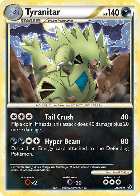 Tyranitar - Unleashed Pokémon trading card