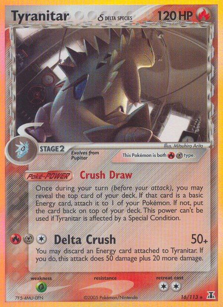 Tyranitar (Delta Species) - Delta Species Pokémon trading card