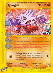 Tyrogue - Aquapolis (AQ) #063/147 - Uncommon Pokémon Trading Card