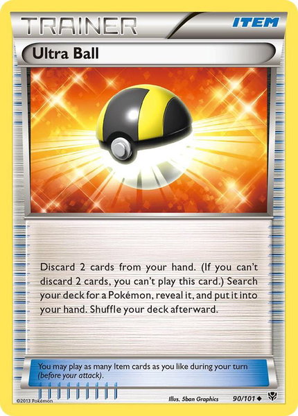 Ultra Ball trading card from Plasma Blast Ultra Ball - Plasma Blast Pokémon trading card