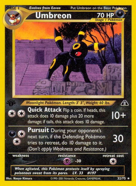 Umbreon (32) - Neo Discovery Pokémon trading card