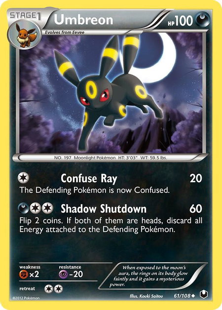 Umbreon (61) - Dark Explorers Pokémon trading card