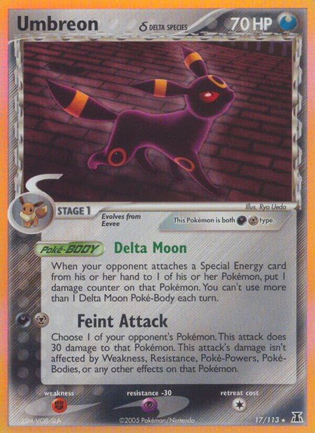 Umbreon (Delta Species) - Delta Species Pokémon trading card