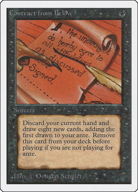 Contract from Below - Unlimited Edition Magic: The Gathering trading card