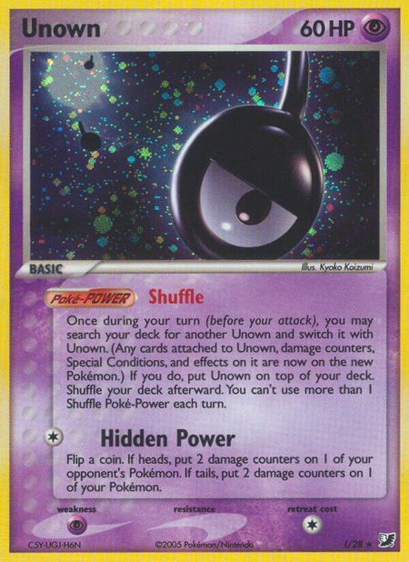 Unown (!) - Unseen Forces Pokémon trading card