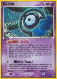 Unown (C) - Unseen Forces (UF) #C/28 - Holo Rare Pokémon Trading Card