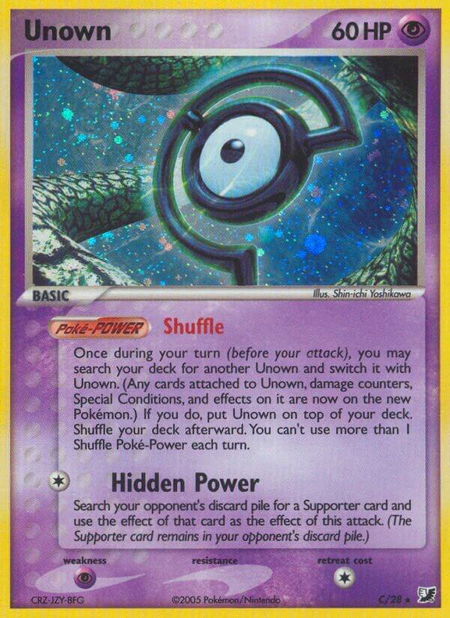 Unown (C) - Unseen Forces Pokémon trading card