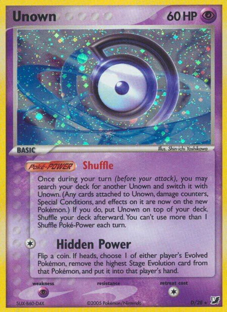 Unown (D) - Unseen Forces Pokémon trading card