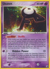 Unown (F) - Unseen Forces (UF) #F/28 - Holo Rare Pokémon Trading Card