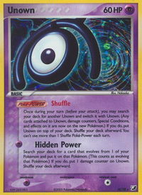 Unown (M) - Unseen Forces (UF) #M/28 - Holo Rare Pokémon Trading Card