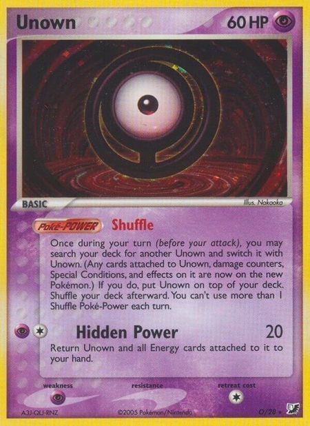 Unown (O) - Unseen Forces Pokémon trading card