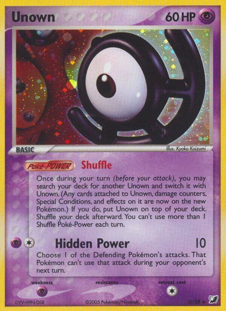 Unown (U) - Unseen Forces Pokémon trading card