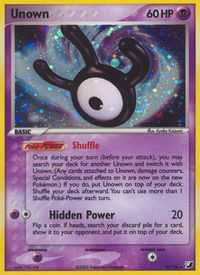 Unown (W) - Unseen Forces (UF) #W/28 - Holo Rare Pokémon Trading Card