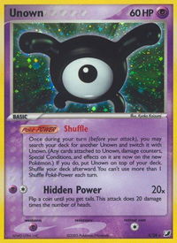 Unown (X) - Unseen Forces (UF) #X/28 - Holo Rare Pokémon Trading Card