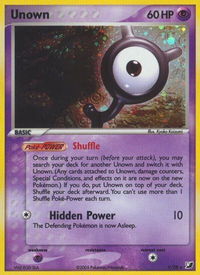 Unown (Y) - Unseen Forces (UF) #Y/28 - Holo Rare Pokémon Trading Card