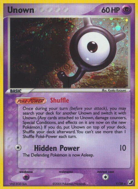 Unown (Y) - Unseen Forces Pokémon trading card